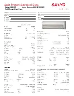 Sanyo 12KHS71 Submittal Data предпросмотр