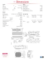 Предварительный просмотр 2 страницы Sanyo 12KHS71 Submittal Data