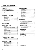 Preview for 2 page of Sanyo 14MT2 Instruction Manual