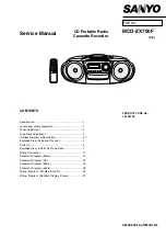 Preview for 1 page of Sanyo 164 081 00 Service Manual