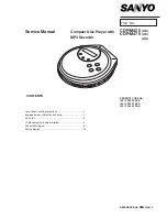 Sanyo 164 133 00 420/XE Service Manual preview