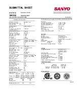 Sanyo 18KLS52 Submittal Sheet preview