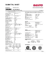 Preview for 2 page of Sanyo 18KLS52 Submittal Sheet