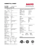 Sanyo 24KS62R Submittal Sheet preview