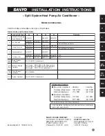 Sanyo 26 series Installation Instructions Manual preview