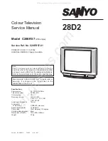 Sanyo 28D2 Service Manual preview