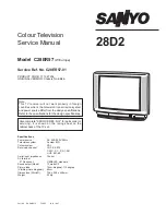 Preview for 1 page of Sanyo 28dn2 Service Manual