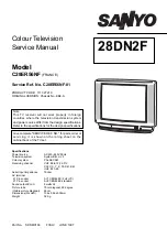 Preview for 1 page of Sanyo 28DN2F Service Manual