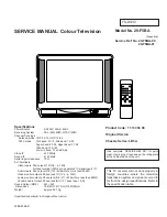 Sanyo 29-F5BA Service Manual preview