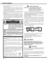 Preview for 4 page of Sanyo 3000  ANSI LUMENS PLC-XU305 Owner'S Manual