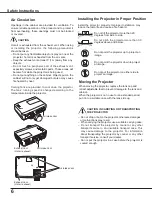 Preview for 6 page of Sanyo 3000  ANSI LUMENS PLC-XU305 Owner'S Manual