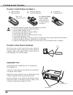 Preview for 14 page of Sanyo 3000  ANSI LUMENS PLC-XU305 Owner'S Manual