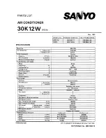 Sanyo 30K12W Specification предпросмотр