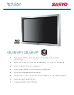 Sanyo 32LM5WP Specification Sheet предпросмотр