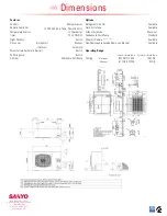 Предварительный просмотр 2 страницы Sanyo 36XW72R Specifications