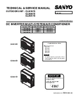 Sanyo 400 BTU Ductless Multi-Split Low Ambient Air Conditioner Technical & Service Manual предпросмотр