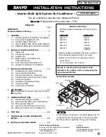 Предварительный просмотр 67 страницы Sanyo 400 BTU Ductless Multi-Split Low Ambient Air Conditioner Technical & Service Manual