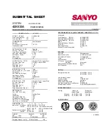 Sanyo 42XLS32A Specifications preview