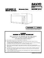 Sanyo 437 500 02 Supplement Of Service Manual предпросмотр