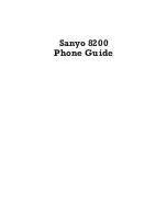 Sanyo 8200 Phone Manual preview