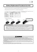 Sanyo A11H Series Battery Replacement Procedure preview