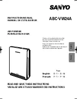 Sanyo ABC-VW24A - Air Washer Plus™ Instruction Manual предпросмотр