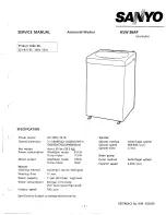 Sanyo ASW36AP Service Manual preview