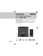 Preview for 1 page of Sanyo AVC-100 Installation And Operation Manual