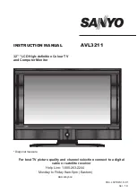 Sanyo AVL3211 Instruction Manual preview