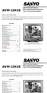 Sanyo AVM-1341S Owner'S Manual предпросмотр