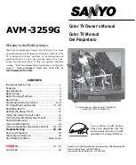 Sanyo AVM-3259G Owner'S Manual preview