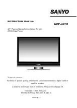 Предварительный просмотр 1 страницы Sanyo AVP-4231 Instruction Manual