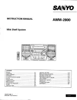 Sanyo AWM-2800 Instruction Manual предпросмотр