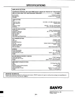 Preview for 22 page of Sanyo AWM-2800 Instruction Manual