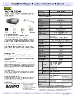 Sanyo BUNDLE PLC-WL2500S Quick Reference Manual preview