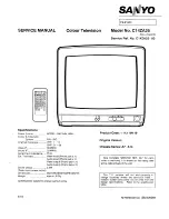 Preview for 1 page of Sanyo C1 4ZA25 Service Manual