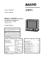 Sanyo C21EF27 Service Manual preview