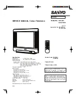 Preview for 1 page of Sanyo C21LF41 Service Manual