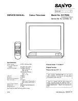 Sanyo C21PS60 Service Manual предпросмотр