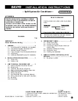 Sanyo C2432 Installation Instructions Manual preview