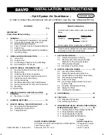 Sanyo C2462R Installation Instructions Manual preview