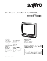 Sanyo C25EG92F Service Manual preview