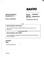 Preview for 1 page of Sanyo C28EH25N Service Manual