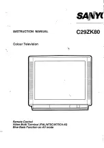 Предварительный просмотр 1 страницы Sanyo C29ZK80 Instruction Manual