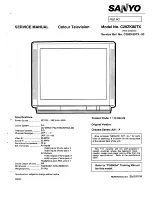 Preview for 1 page of Sanyo C29ZK80TX Service Manual