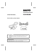 Sanyo CCA-BC200 Instruction Manual preview