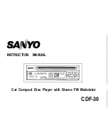 Sanyo cdf-30 Instruction Manual предпросмотр
