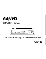 Sanyo cdf-30 Instruction Manual preview