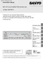 Предварительный просмотр 1 страницы Sanyo CDF-MS11 Instruction Manual