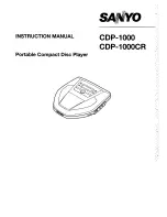 Preview for 1 page of Sanyo CDP-1000 Instruction Manual